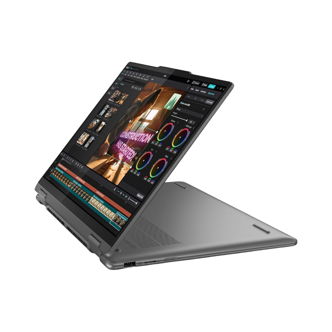 Lenovo Yoga 7 2-in-1 AMD Ryzen 7 8840HS 14"(35.5cm) WUXGA OLED 400Nits Convertible Laptop (16GB/1TB SSD/Windows 11/Office Home 2024/100% DCI-P3/Digital Pen/Grey/1.5Kg), 83DK009LIN