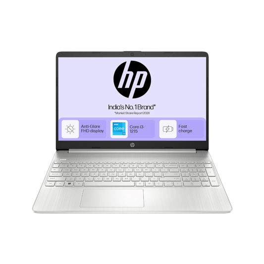 HP 15s, Intel Core i3 - 1215, 8GB DDR4, 512GB SSD, 15.6 - inch (39.6cm), Anti - Glare, FHD Laptop, Intel UHD Graphics, HD Camera, Dual Speakers (Win 11, Office 21, Silver, 1.69kg) fy5003TU - FastDeals