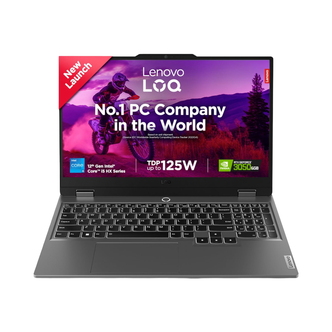 Lenovo LOQ 2024 Intel Core i5-12450HX 15.6" (39.6cm) 144Hz 300Nits FHD IPS Gaming Laptop (24GB/512GB SSD/Win 11/NVIDIA RTX 3050 6GB Graphics/1Yr ADP Free/MSO 21/3 Mon Game Pass/Grey/2.4Kg), 83GS0098IN