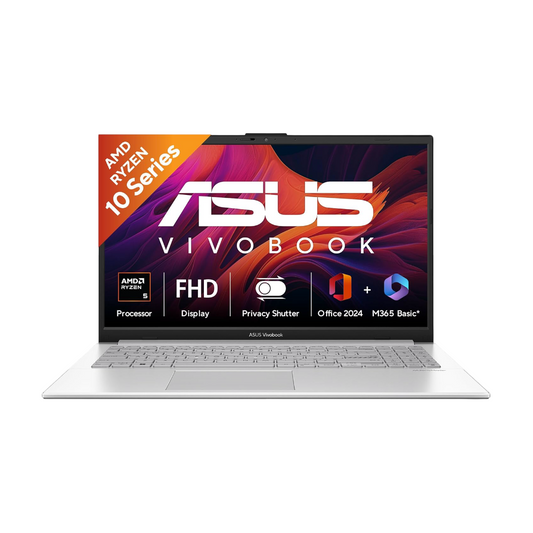 ASUS Vivobook Go 15 (2026),AMD Ryzen 5 40, AMD Radeon iGPU, 16GB RAM, 512GB SSD, FHD, 15.6"(39.6 cm),Windows 11,M365 Basic(1 Year)* Office 2024,Cool Silver,1.63 Kg,E1504FA-BQ2113WS,Thin & Light Laptop