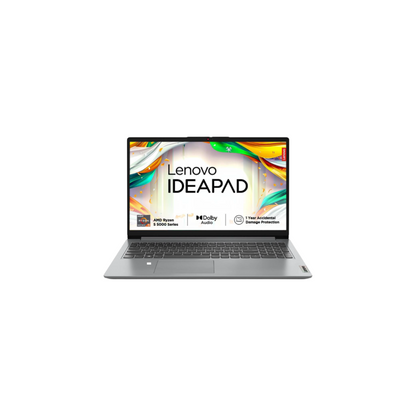 Lenovo IdeaPad Slim 1 AMD Ryzen 5 5500U 15.6" HD Thin and Light Laptop (8GB/512GB SSD/Windows 11 Home/MS Office 2021/1 Year ADP Free/Cloud Grey/1.61Kg), 82R400BGIN