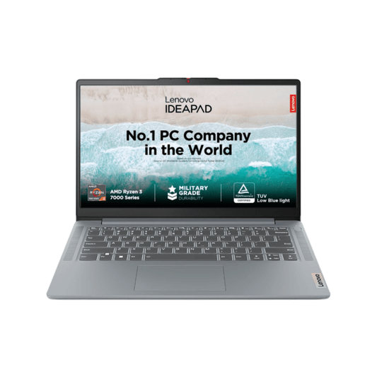 Lenovo IdeaPad Slim 3 AMD Ryzen™ 3 7320U 14" FHD Thin and Light Laptop (8 GB/512GB SDD/Windows 11 Home/Office Home & Student 2021/1Yr ADP Free/Arctic Grey/1.37Kg), 82XN006JIN - FastDeals