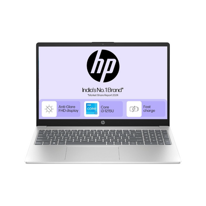 HP 15, 12th Gen Intel Core i3 Laptop (8GB RAM, 512GB SSD), 15.6"/39.6cm, FHD, Windows 11, Silver, 1.59kg, Backlit Keyboard, fd0063TU