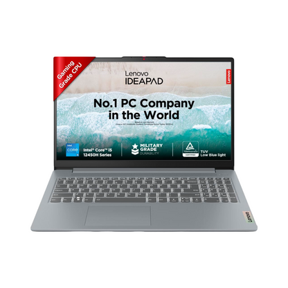 Lenovo IdeaPad Slim 3, Intel Core i5-12450H, 12th Gen, 16GB RAM, 512GB SSD, FHD IPS, 15.6"/39.6cm, Windows 11, MSOffice 21, Arctic Grey, 1.6Kg,83ER008GIN,Backlit KB,Alexa Built-in,1 Yr ADP Free Laptop