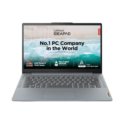 Lenovo IdeaPad Slim 3 AMD Ryzen 3 7320U 14" FHD Thin and Light Laptop (8 GB/512GB SDD/Windows 11 Home/Office Home & Student 2021/1Yr ADP Free/Arctic Grey/1.37Kg), 82XN006JIN