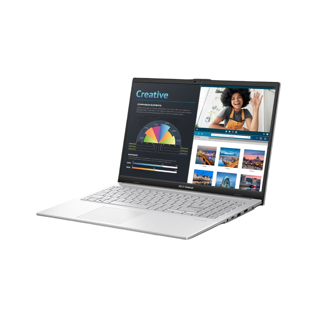 ASUS Vivobook Go 15 (2026),AMD Ryzen 5 40, AMD Radeon iGPU, 16GB RAM, 512GB SSD, FHD, 15.6"(39.6 cm),Windows 11,M365 Basic(1 Year)* Office 2024,Cool Silver,1.63 Kg,E1504FA-BQ2113WS,Thin & Light Laptop