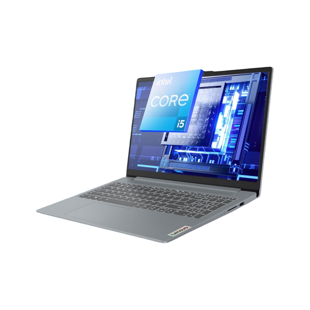 Lenovo IdeaPad Slim 3, Intel Core i5-12450H, 12th Gen, 16GB RAM, 512GB SSD, FHD IPS, 15.6"/39.6cm, Windows 11, MSOffice 21, Arctic Grey, 1.6Kg,83ER008GIN,Backlit KB,Alexa Built-in,1 Yr ADP Free Laptop