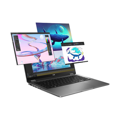 ASUS Vivobook 14 Flip,Intel Core Ultra 7 (Series 2),Copilot+ AI PC(Intel Arc iGPU/47TOPS/16GB/512GB/FHD+ Touch screen/14/Windows 11/M365 Basic (1Year)*/Office Home 2024/Gray/1.57 kg) TP3407SA-QL025WS