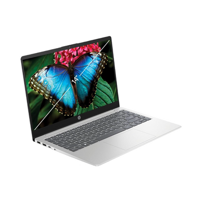 HP 14, Intel Core 5-120U (16GB DDR4, 512GB SSD), FHD, Micro -Edge, Anti-Glare, 14''/35.6cm, Win11, M365* Office24, Silver, 1.41kg, ep0385tu, FHD Camera, Iris Xe Graphics, Backlit Laptop