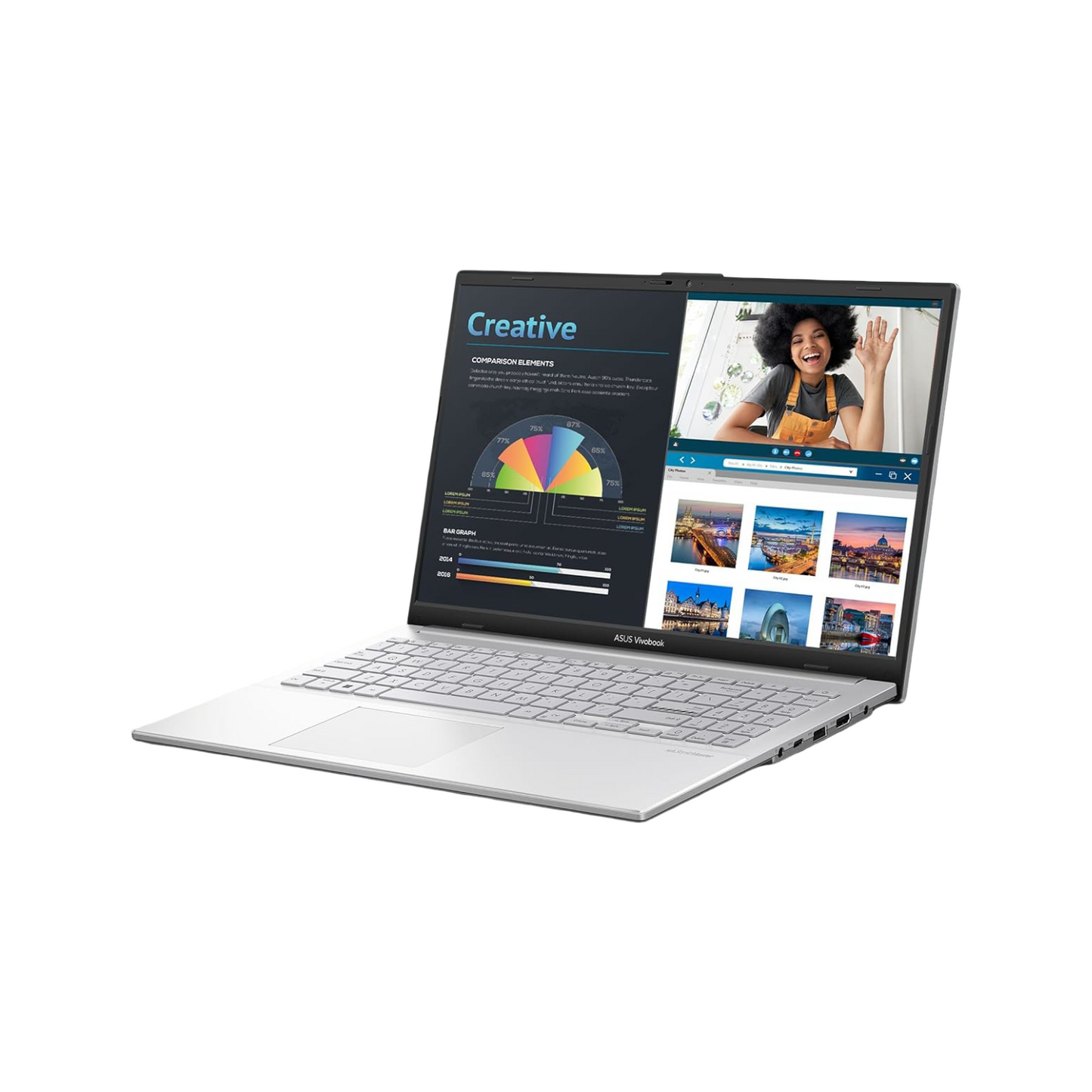 ASUS Vivobook Go 15, 7000 Series, AMD Ryzen 3 7320U, 8 GB RAM, 512GB SSD, FHD, Anti-Glare, 15.6", 39.6 cm, Windows 11 Home, M365 Basic(1yr)* Office24, Cool Silver, 1.63 kg, E1504FA-BQ2321WS, Laptop