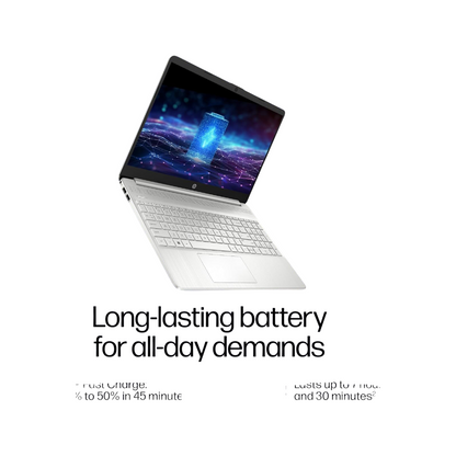 HP 15s, 12th Gen Intel Core i3-1215 Laptop (8GB RAM, 512GB SSD), Anti-Glare, 15.6"/39.6cm, FHD, Win 11, MS Office 2021, Silver, 1.69Kg, Intel UHD Graphics, HD Camera, Dual Speakers, fy5003TU