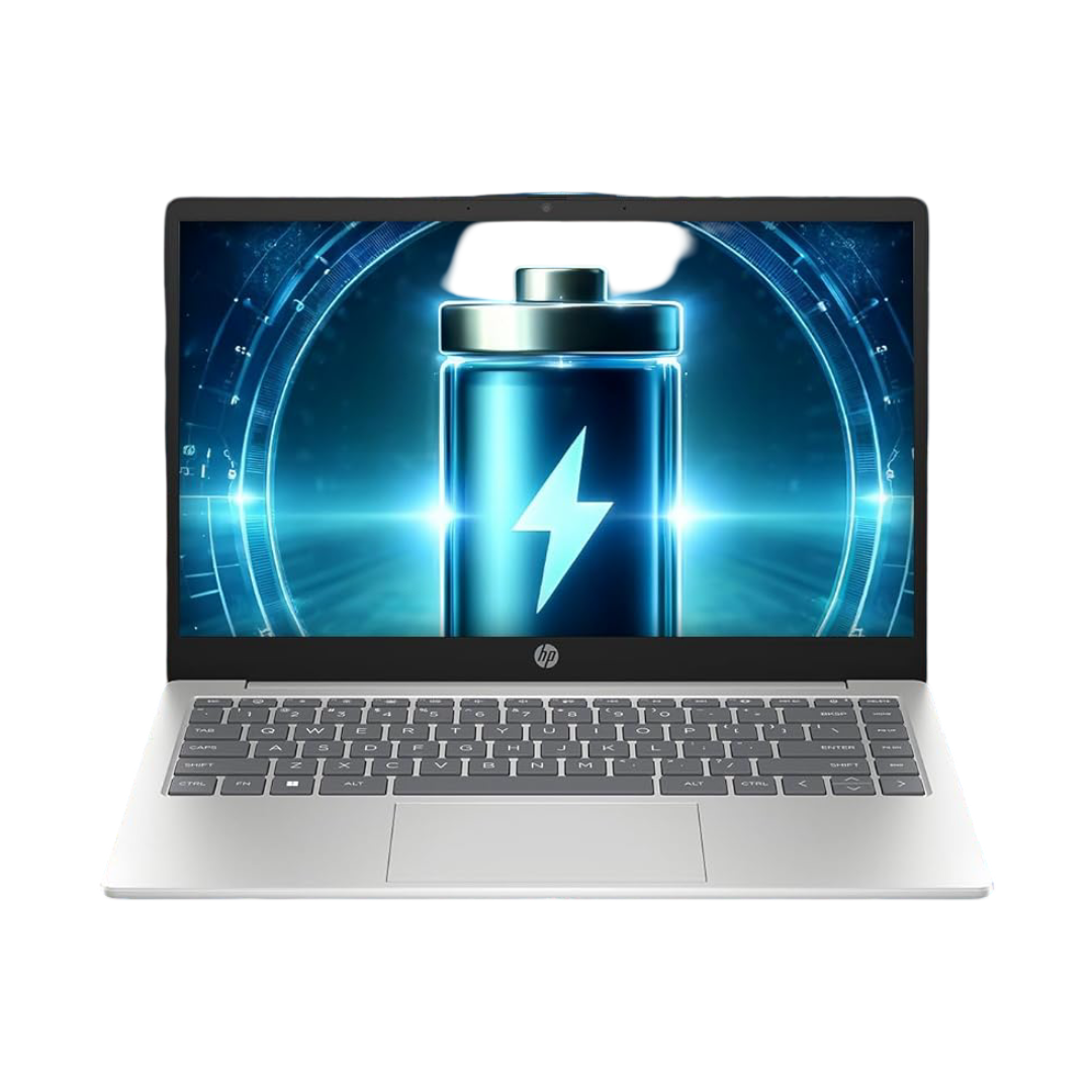HP 14, Intel Core 5-120U (16GB DDR4, 512GB SSD), FHD, Micro -Edge, Anti-Glare, 14''/35.6cm, Win11, M365* Office24, Silver, 1.41kg, ep0385tu, FHD Camera, Iris Xe Graphics, Backlit Laptop