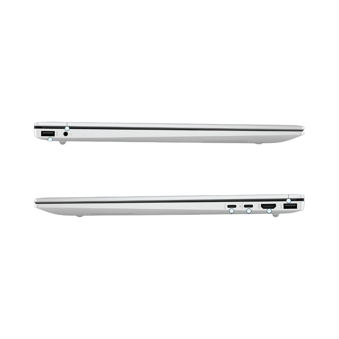 HP OmniBook 5, 13th Gen Intel Core i5 1334U (16GB LPDDR5X,512GB SSD) 2K, WUXGA, IPS, Anti-Glare,300 nits,16''/40.6cm Touchscreen, Win11, M 365, Office24, Silver,1.79kg, FHD IR Camera, ba1789TU