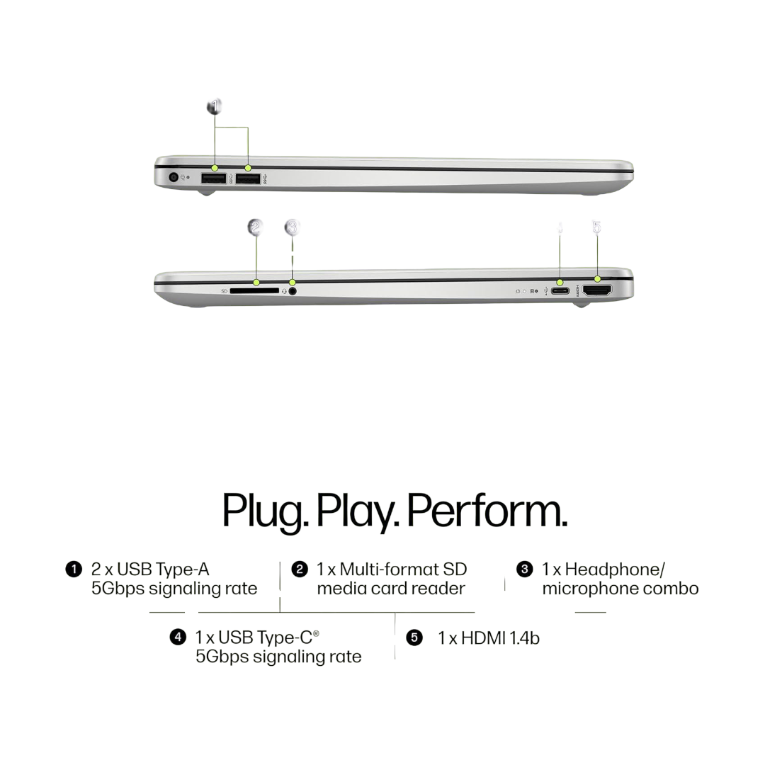 HP Laptop 15s, 12th Gen Intel Core i7-1255U, 15.6-inch (39.6 cm), FHD, 16GB DDR4, 512GB SSD, Intel Iris Xe Graphics, Backlit KB, Thin & Light (Win 11, MSO 2021, Silver, 1.69 kg), fq5190TU