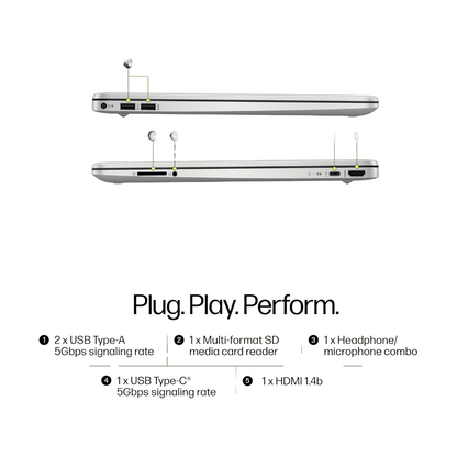 HP Laptop 15s, 12th Gen Intel Core i7-1255U, 15.6-inch (39.6 cm), FHD, 16GB DDR4, 512GB SSD, Intel Iris Xe Graphics, Backlit KB, Thin & Light (Win 11, MSO 2021, Silver, 1.69 kg), fq5190TU