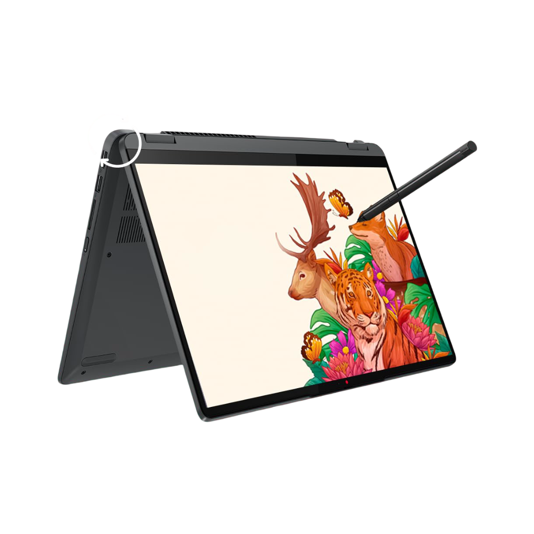 Lenovo IdeaPad Flex 5 AMD Ryzen 5 5625U (16GB RAM/512GB SSD/14 (35.5cm)/WUXGA IPS/Windows 11/Office Home 2024/Lenovo Digital Pen/1Yr ADP/Grey/1.5Kg), 82XX00G4IN Convertible Laptop