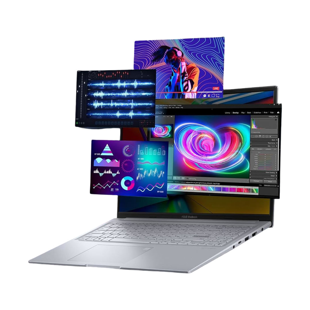 ASUS Vivobook 16X, 16" FHD+ (1920 x 1200), Intel Core i5-13420H, (16GB RAM/512GB SSD/RTX 3050/Windows 11/MS Office 365 Basic (1Year)*/Office Home 2024/Cool Silver/1.80 kg), K3605VC-RP413WS