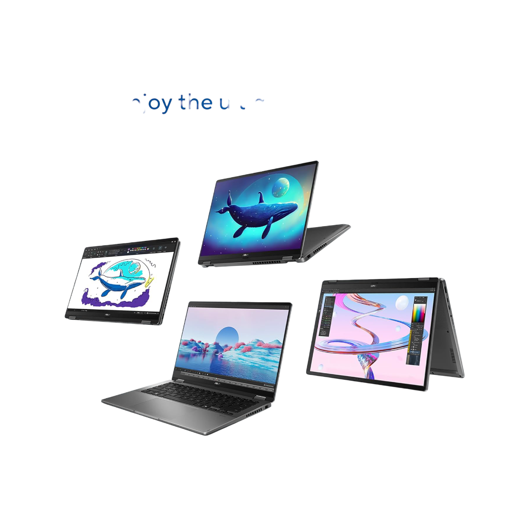 ASUS Vivobook 14 Flip,Intel Core Ultra 7 (Series 2),Copilot+ AI PC(Intel Arc iGPU/47TOPS/16GB/512GB/FHD+ Touch screen/14/Windows 11/M365 Basic (1Year)*/Office Home 2024/Gray/1.57 kg) TP3407SA-QL025WS