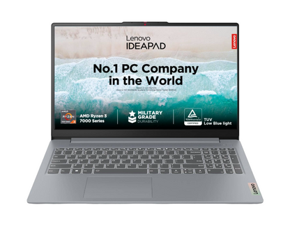 Lenovo IdeaPad Slim 3 AMD Ryzen 3 7320U 15.6 inch (39.6cm) FHD Laptop (8GB/512GB SSD/Windows 11/Office Home 2024/1Yr ADP Free/3 Month Game Pass/Grey/1.62Kg), 82XQ00NYIN