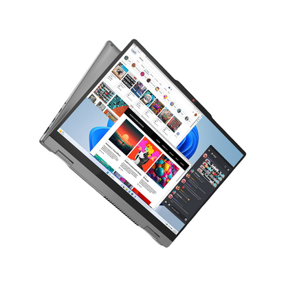 Lenovo Ideapad 5 2-in-1 Intel Core 5 120U 14" (35.5cm) WUXGA IPS 300Nits Convertible Laptop (16GB/512GB SSD/Win 11/Office 21/Backlit KB/FPR/FHD Camera/Alexa/3 Mon.Game Pass/Grey/1.6kg), 83DT004SIN