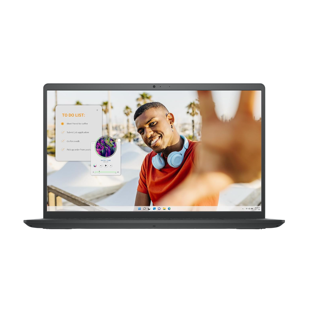 Dell 15 Thin & Light Laptop, 13th Gen Intel Core i3-1305U Processor, 8GB DDR4, 512GB SSD, 15.6" (39.62cm) FHD 120Hz 250 nits, Intel UHD Graphics, Windows 11 + MSO'21, 15 Months McAfee, Black, 1.66kg