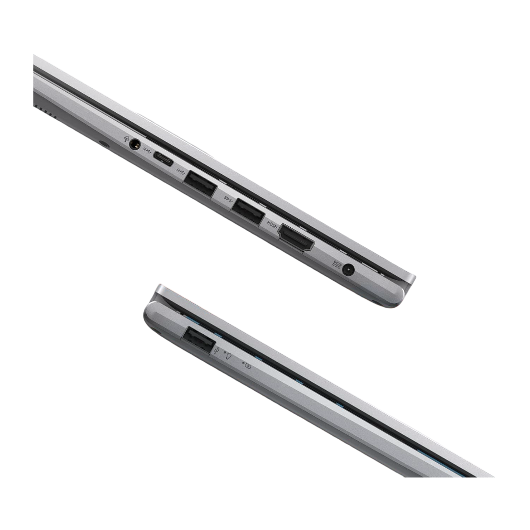 ASUS Vivobook 14 (2025), Intel Core 5 120U, 8GB RAM, 512GB SSD, FHD, 14", (35.5 cm), Windows 11 Home, M365 Basic(1 Year)* Office 2024, Cool Silver, 1.4 Kg, X1404VAP-EB1521WS, Thin & Light Laptop