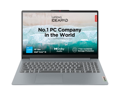 Lenovo IdeaPad Slim 3 13th Gen Intel Core i3-1315U 15.6 inch (39.6cm) FHD Laptop (8GB RAM/512GB SSD/Windows 11/Office 2024/1Yr ADP Free/3 Month Game Pass/Grey/1.6Kg), 82X700HMIN