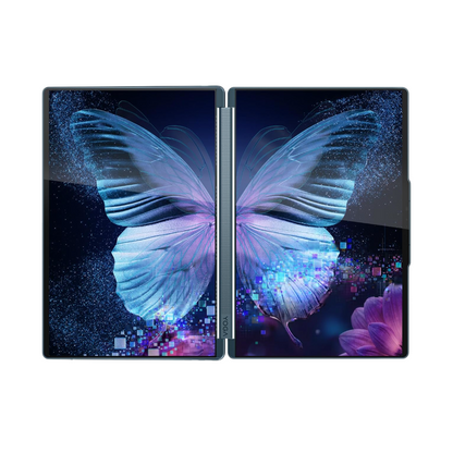Lenovo Yoga Book 9 2025 Intel Evo Core Ultra 9 285H Dual 14" 2.8K WQXGA+ OLED Display (2x35.5cm) with Pen+Slim Mouse+Folio Stand+Sleeve |32GB RAM/1TB SSD/Windows 11/Office 2024/Teal/1.2Kg, 83KJ000QIN