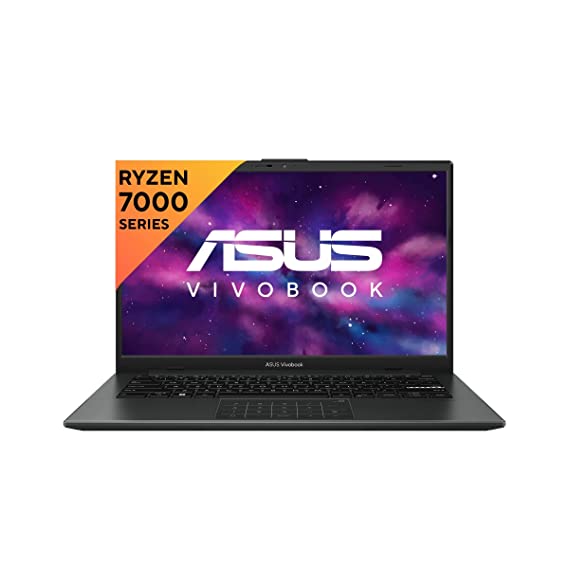 ASUS Vivobook Go 14 (2023), AMD Ryzen 3 7320U, 14-inch (35.56 cm) FHD, Thin & Light Laptop (8GB/512GB SSD/Windows 11/Office 2021/Alexa Built-in/Mixed Black/1.38 kg), E1404FA-NK322WS