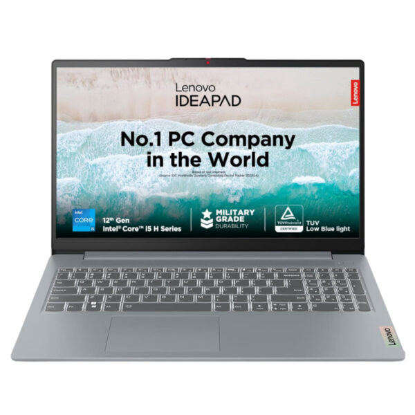 Lenovo IdeaPad Slim 3 Intel Core i5-12450H 15″ (39.6cm) FHD IPS 300 Nits Thin & Light Laptop (16GB/512GB SSD/Win 11/Office 2021/Alexa Built-in/3 Month Game Pass/Arctic Grey/1.62Kg), 83ER00BCIN